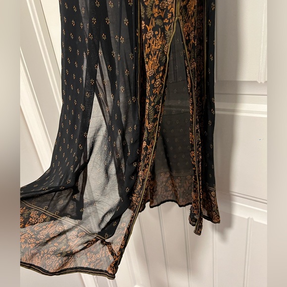 Lucky Brand Sheer Bohemian Dress with slip - Picture 2 of 6